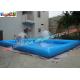 Blue color 7 x 6 meter PVC tarpaulin Swimming Inflatable Water Pools for zorb ball