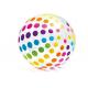 Jumbo Inflatable Beach Ball 42 Large Diameter Crystal Clear-Translucent Dots