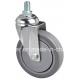 110kg TPE Caster in Grey Color with Zinc Plated Swivel Threaded Edl Medium Z5735-57