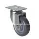 Edl Medium 4 150kg Plate Swivel PU Caster 5014-76 in Grey for Caster and Application