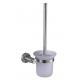 Toilet Brush holder 83007-Polished color&Brushed color &Round &Stainless steel 304&frosted glass