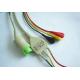 Snap Ends One Piece Kontron ECG Cable IEC Standard 3 Leadwires 12P