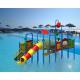 Kids Security Playground Water Slide Anti UV Outdoor Pool Slide With Buckets