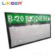 UV Acrylic Board LED Gas Price Sign Green Color 12'' 300mm