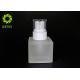 Entire Square Frosted Glass Bottle With White Plastic Sprayer In 30ml 1oz