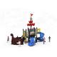 Double Lane Slide Kids Plastic Playground Equipment AntiUV For Amusement Park