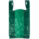 Green Color Grocery Shopping Bags , Plastic Tee Shirt Bags Environmental Friendly