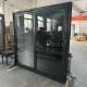 Thermal Break Alumimum Sliding Glass Door Manual Roller Shutter Double Tempered Glass