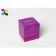 Fancy Paper Custom Made Presentation Boxes Purple Luxury Silver Foil Printing