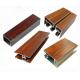 Low Pollution Aluminum Window Frame Profile Wood Finish For Decoration