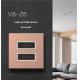 Aluminum Frame Metal Tact Switch Rose Gold Color Controlling Lamp Wall Switch