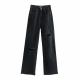 Manufactuer Customized Woman High Waisted Loose Wide Leg Straight Leg Jeans