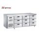 Counter Industrial Catering Fridge Self - Closing Nine Drawers SS201 Adjustable Temperature