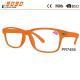New arrival and hot sale plastic reading glasses, metal silver parts,suitable for women