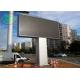 Beautiful frame 1R1G1B Pitch 6mm Full Color Led Billboard with column beside road