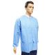 Long Sleeve Disposable Lab Coat With Shirt Collar Elastic Wrists And Velcro Closure