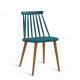 Small Non Slip Plastic Dining Chairs With Wood Print Transfer Iron Legs
