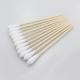 6 Inch Dry Cotton Tipped Swabs Portable Firm Wood Stick Moderate Hardness