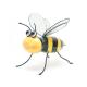 Outdoor Metal Yard Ornaments Textured Lifelike Bee Metal Decor With Glass Wings