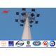 20m High Mast Tower Tubular Steel Monopole Communication Tower With Galvanization