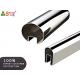 Mirror Brush Stainless Steel Channel Pipe Decorative Square Single Slot Tube Handrail