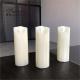 2021 Battery Operated Warm White Flat Flickering  LED Pillar Candles For Wedding Candelabras