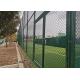 Green 280g/m2 4'' Mesh Hot Dip Galvanized Chain Link Fence