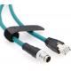 M12 8 Position X Code To RJ45 Industrial Ethernet Cable For Cognex In 8200 8400 Series IP67 Waterproof