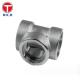 ASTM A105 Forged Pipe Fittings Carbon Steel Tee Forgings For Piping Applications