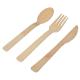 Knives Fork Spoons Bamboo Flatware Wooden Compostable Silverware Disposable