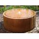 Forging Technique Corten Steel Water Table , Metal Yard Art Round Water Table