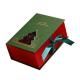 Recycled Flap Shape Merry Christmas Boxes With Satin Handle