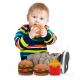 Kids Toy Baby Soft Sensory Hamburger and Fries Educational Silicone Building Blocks