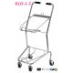 Colorful Steel Shopping Basket Trolley With PVC , PU , TPR Wheel CE GS ROSH