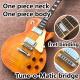 Custom one piece Neck one piece body electric guitar, Upgrade Tune-o-Matic bridge guitar Tiger Flame standard guitar