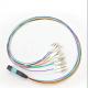 0.3M  MTP to LC 12 core ribbon fiber 0.9mm 12 color fanout Patch Cord