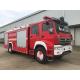HOWO Double Cabin Forest Fire Truck 266HP With Water Foam 6000L Capacity