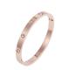 Rhinestone Bangle With Ring Attached Gold 0.02kg Weight 0.6cm Width