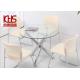 60 42 36 Inch Round Glass Table Transparent Tempered Glass Dining Table