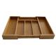 Expandable Bamboo Kitchen Supplies Wood Utensil Drawer Organizer OEM Color
