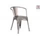 Steel Tolix Armchair Metal Pub Chairs , Replica Tolix Dining Chair 76cm Height