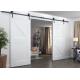 Modern Double Track Sliding Barn Doors Prefinished Surface Finish For Apartment