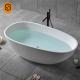 Portable Artificial Stone Bathtub Oval Shaped Easily Repairable