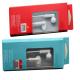portable earphone gift box  headphone paper box with hook  flat color paper earphone box