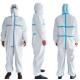 Safety Protective Clothing Microporous Non Woven Material With Attached Hood