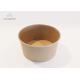 Eco Friendly Brown Disposable Takeaway Containers Salad Bowls PE / PLA Lining