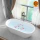 Regular bathtub oval model matte white artifcial stone bathtub for hotel, apartment