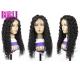 Pre Plucked Custom Lace Wigs Water Wave Lace Closure Wig With Baby Hair 250% Density