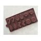12 Cavities Silicone Chocolate Molds With Christmas Decoration Shape 22.3 * 10.0 * 1.4cm