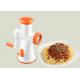 Portable Home Manual Meat Mincer Dishwasher Safe Orange And White Color